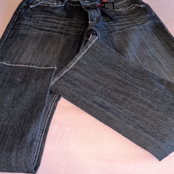 SUKO Plus blue jeans with side grommets Size 16 detailed buttons - Picture 4 of 7